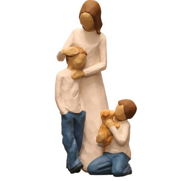 مجسمه امین کامپوزیت مدل Family Grouping کد528 بسته دوعددی، Amin Composite Family Grouping 528 Statue Pack Of 2