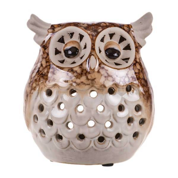 اسانس سوز سرامیکی مدل جغد کد 4411A، Owl 4411A Decorative Ceramic Oil Warmer