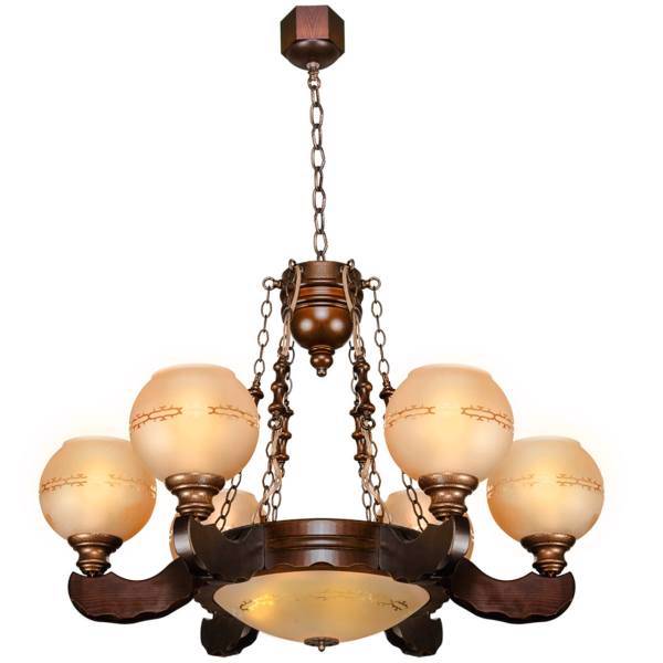 لوستر دارکار مدل رومی 6 شعله کد 230، Darkar 230 Roomi Six Branches Chandelier