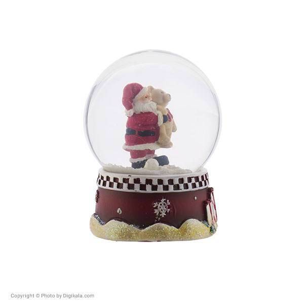 گوی برفی شیشه‌ای هستی لاکسی مدل خرس سایز متوسط، Hostiluxi 287-2 Santa Claus Globe Size Medium