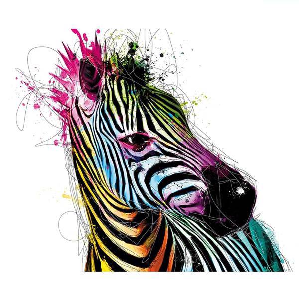 کاغذ دیواری 8 تکه 1وال مدل Zebra-001، 1Wall Zebra-001 Wallpaper XXL