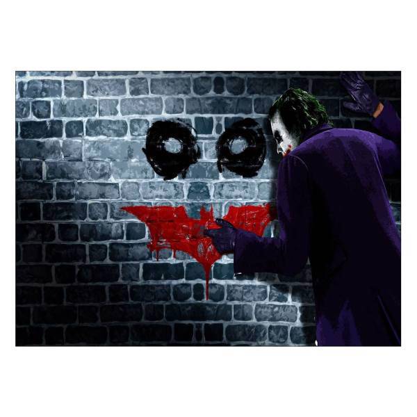 تابلو شاسی ونسونی طرح Joker Wall Painting سایز 30 × 40، Wensoni Angry Couple Jokers Chassis 40 x 30