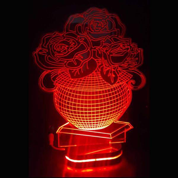 چراغ خواب سه بعدی هفت رنگ کد pb-003