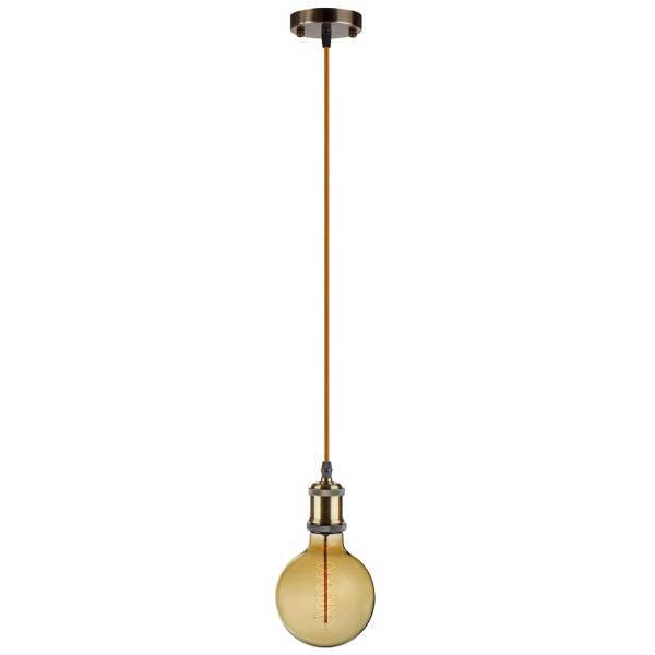 چراغ آویز چشمه نور کد T3334-1H-3 همراه با لامپ ادیسون، Cheshmeh Noor T3334-1H-3 Hanging Lamp