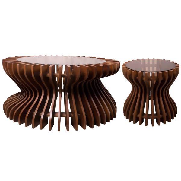 میز جلو مبلی پاراگالری کد 26 به همراه یک میز عسلی، coffee and side table paragallery