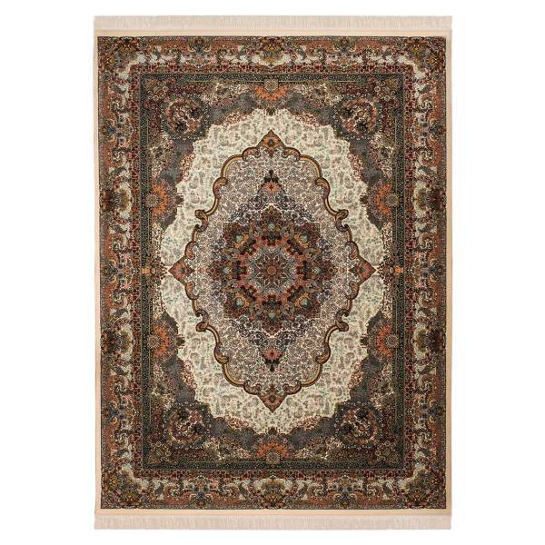 فرش ماشینی بزرگمهر طرح ترنم کد FR145 زمینه کرم