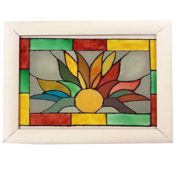 تابلوی RangShow ویترای طرح خورشید سایز 24.5 × 19.5 سانتی متر، RangShow The Sun Vitray Tableau 19.5 x 24.5 cm