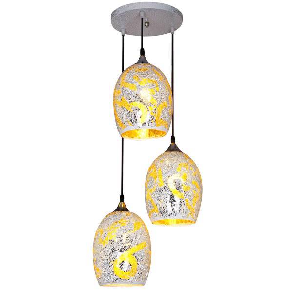 چراغ آویز چشمه نور 3 شعله کد 1277/3H-YL، Cheshmeh Noor 1277/3H-YL Three Branch Hanging Lamp