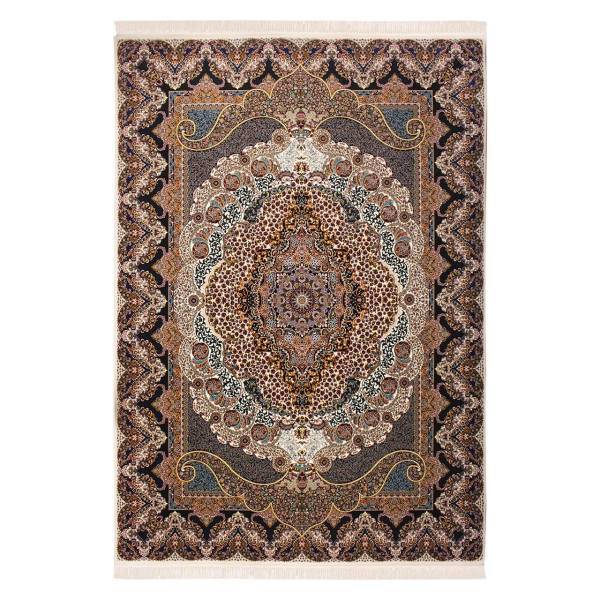 فرش ماشینی تی تا طرح اهورا کد FR184 زمینه کرم