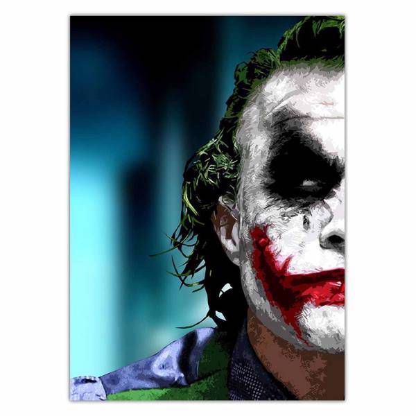 تابلو شاسی ونسونی طرح Joker A meaningful look سایز 50 × 70، Wensoni Joker A meaningful lookChassis Size 50 x 70