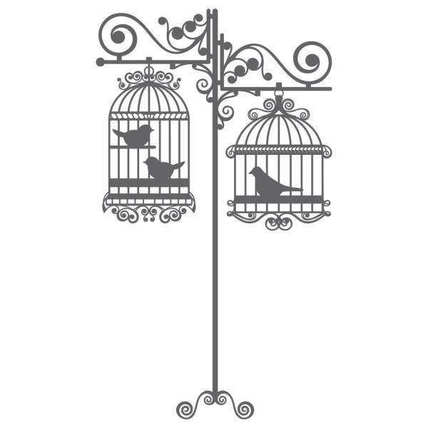 استیکر سالسو طرح Bird and cage