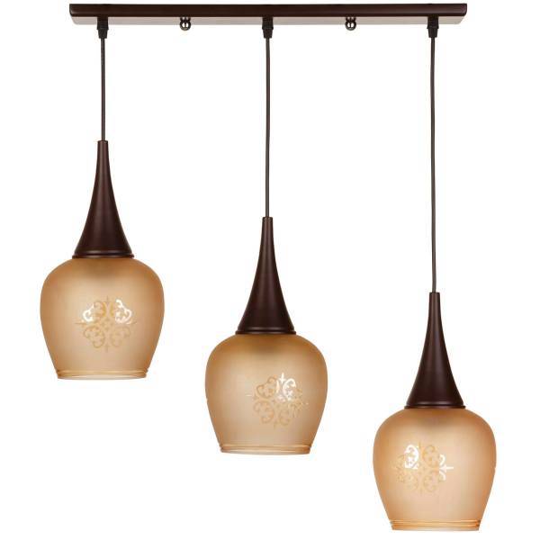 چراغ آویز چشمه نور 3 شعله کد G551/3H-BR، Cheshmeh Noor G551/3H-BR Three Flame Hanging Lamp