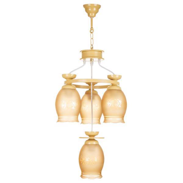 چراغ آویز چشمه نور 4 شعله کدG559/3_1CR، Cheshmeh Noor G559/3_1CR Four Flames Hanging Lamp