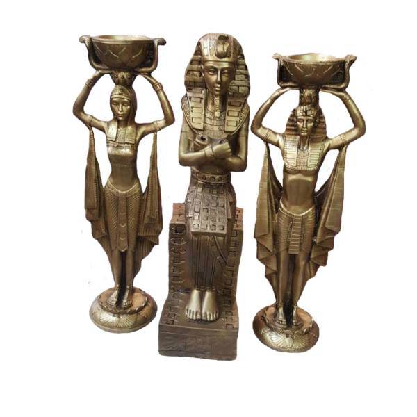 شمعدان رادین مدل مصری کد DCB-4040 مجموعه 3 عددی