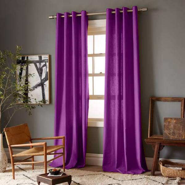 مجموعه‌ی دو عددی پرده کتان دکوریما مدل 7811، Decorima 7811 Linen Curtain