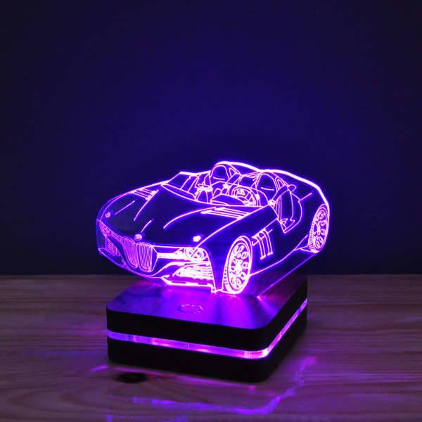 چراغ خواب موهومی طرح ماشین بی ام دابلیو هفت رنگ، Mohomi Wirelight 7 Color Lamp BMW