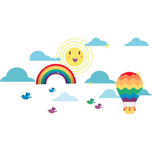 استیکر سالسو طرح happy sky، Salso happy sky Sticker