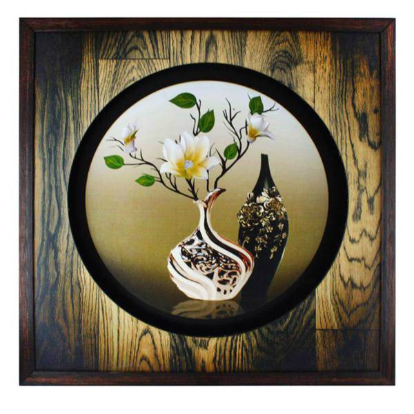 تابلو شیانچی طرح گل و گلدان کد 070063