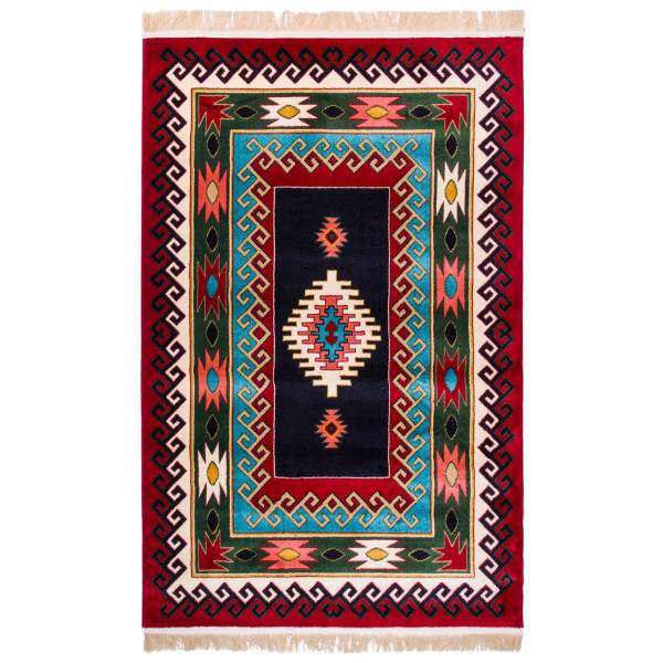 فرش ماشینی دنیای فرش طرح عشایری کد 1001