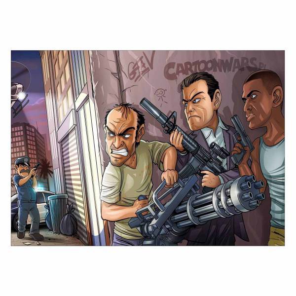 تابلو شاسی ونسونی طرح GTA V Comic سایز 70 × 50، Wensoni GTA V Comic Chassis Size 50 x 70