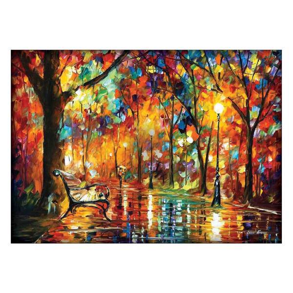 تابلو شاسی ونسونی طرح Leonid Afremov Colorful Night سایز 50x70 سانتی متر، Wensoni Leonid Afremov Colorful Nights Chassis Size 50 x 70 Cm