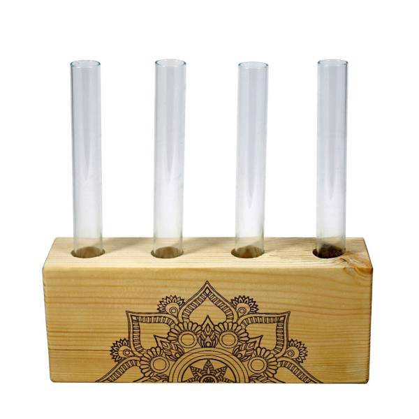 گلدان چوبی گلدونه مدل GWV01L، Goldooneh GWV01L Wooden Vase