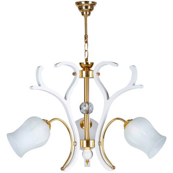 لوستر چشمه نور 3 شعله کد A832/3-GWT، Cheshmeh Noor A832/3-GWT Three Branches Chandelier