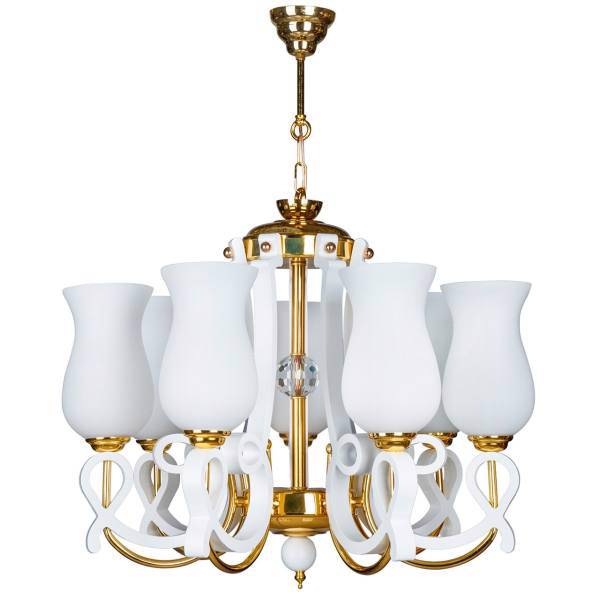 لوستر چشمه نور 7 شعله کد A831/7-GWT، Cheshmeh Noor A831/7GWT Seven Branches Chandelier