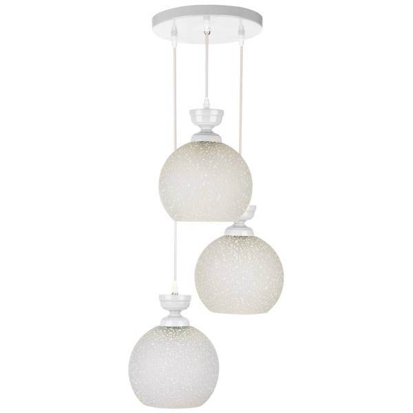 چراغ آویز چشمه نور سه شعله کد G555/3H-WT، Cheshmeh Noor G555/3H-WT Three Flame Hanging Lamp