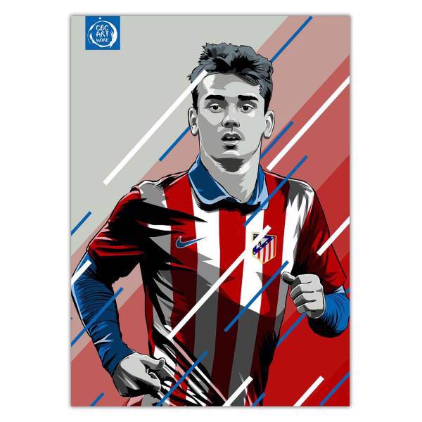 تابلو شاسی ونسونی طرح Griezmann Art سایز 50x70 سانتی متر، Wensoni Griezmann Art Chassis Size 50 x 70 Cm