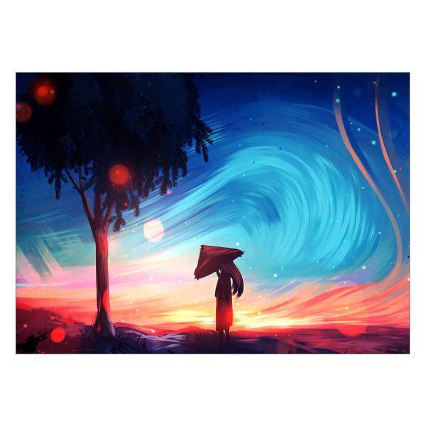 تابلوی شاسی ونسونی طرح Abstract Wind Girl سایز 50 × 70، Wensoni Abstract Wind Girl Chassis Size 50 x 70
