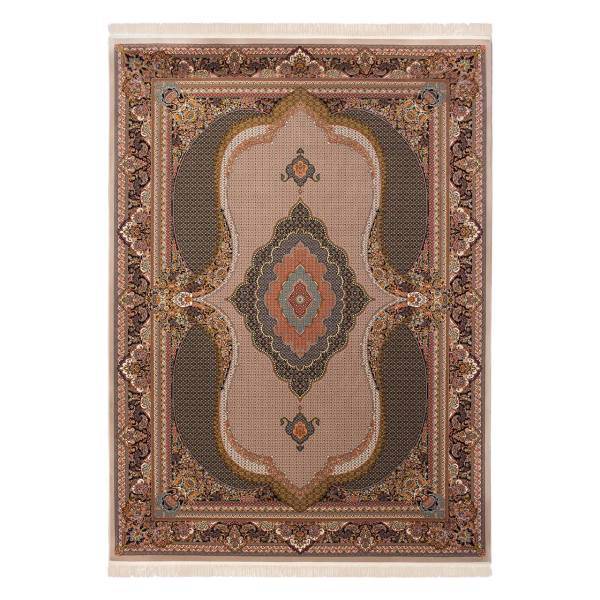 فرش ماشینی تی تا طرح ریز ماهی کد FR188 زمینه کرم