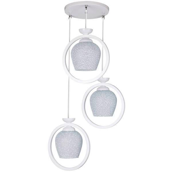 چراغ آویز چشمه نور 3 شعله کد G529/3H-WT، Cheshmeh Noor G529/3H-WT Three Branch Hanging Lamp