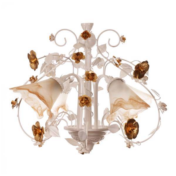 لوستر فورژسازان چهار شعله مدل مرجان طلایی، Forzhsazan marjan four flames chandelier