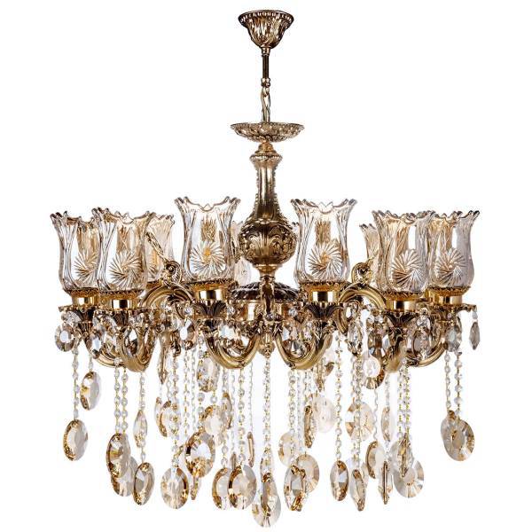 لوستر چشمه نور10شعله کد S3522/5A، Cheshmeh Noor S3522/5ATen flames Chandelier