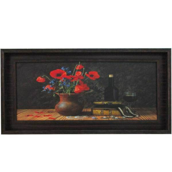 تابلو طرح گل و گلدان کد 1102