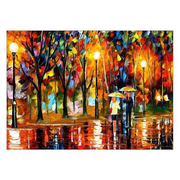 تابلو شاسی ونسونی طرح Dreamy Couple Walking سایز 50x70 سانتی متر، Wensoni Dreamy Couple Walking Chassis Size 50 x 70 Cm