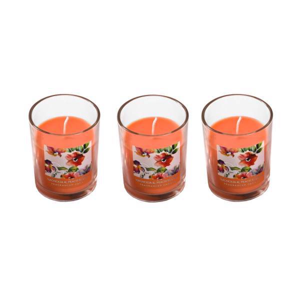 شمع رهام مدل Magnolia کد 9005 بسته 3 عددی، Roham Magnolia 9005 Candle- 3 Pcs