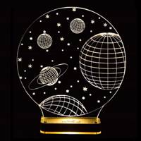 چراغ خواب سه بعدی نورا مدل کهکشان Noura Galaxy 3D Night Light