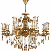 لوستر چشمه نور 12 شعله کد S3547/8_4_G Cheshmeh Noor S3547/8_4_G Twelve Flames Chandelier