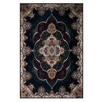 فرش ماشینی خاطره کویر کاشان طرح پانیذ سرمه ای کد0462