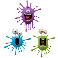 استیکر سه بعدی ژیوار طرح هیولا های بامزه Zhivar Funny Monsters 3D Wall Sticker