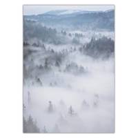 تابلو شاسی ونسونی طرح Heavy Clouds on Mountain سایز 50x70 سانتی متر Wensoni Heavy Clouds on Mountain Chassis Size 50 x 70 Cm