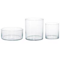 گلدان شیشه ای ایکیا مدل Cylinder بسته 3 عددی Ikea Cylinder Vase Pack of 3