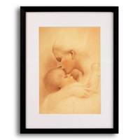 تابلو گروه هنری ارژنگ طرح بوسه ی مادر کد A012 سایز 30x40 سانتی متر Arzhang Group A012 Mothers Kiss Decorative Wall Frame 30x40 Cm