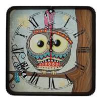 ساعت دیواری گلدن طرح جغد کد 10010148