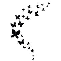 استیکر سالسو طرح black butterfly Salso black butterfly Sticker