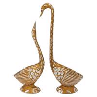 مجسمه فلزی جام هنر مدل درنا کد 11 مجموعه 2 عددی