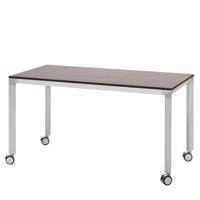 میز چرخ دار فرآذین مدل FED SP4 02 بلوطی تیره Farazin FED SP4 02 Dark Oak Wheeled Desk