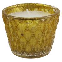 شمع دریم کندل مدل لوزی برجسته Gold با رایحه عطری شکلات شیری
